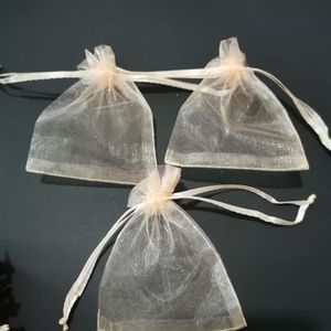 Champagne Sieraden Trekkoord Tassen Organza Cadeauzakjes Kruiden Koffie Kerst Huwelijkscadeau Verpakking 7x9 9x12 10x15cm Zakjes 317O