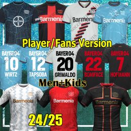 Campeón Bayer Jerseys 23 24 24 Men Kids Kit Wirtz Trikot Paulo Schick Camisa de fútbol Bayer Trikot Camiseta del Bay Leverkusen Soccer