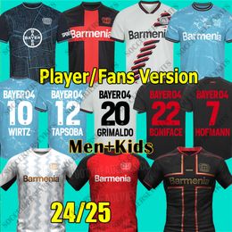 Champion Bayer Leverkusen Jerseys 23 24 25 hommes Kid Kit Wirtz Leverkusen Trikot Paulo Schick Football Shirt Bayer Bayer Trikot Camiseta del Bay Leverkusen Jerseys