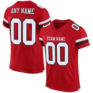 Maillot de football authentique en maille rouge blanc-noir personnalisé, vente en gros, vente au détail en ligne, tout cousu