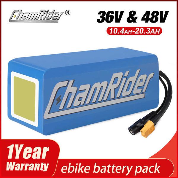 Chamrider 36V batería 10AH ebike batería 25A BMS 48V batería 30A 18650 batería de litio para bicicleta eléctrica Scooter Eléctrico