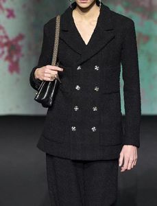 Chan 2023 manteaux designer femmes nouvelle veste d'hiver femme veste de designer veste femme designer de mode chaînes veste en tweed camélia manteau long cadeau de Noël