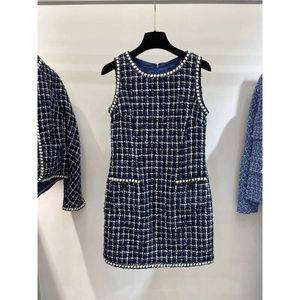 Chan 2024 jurken voor vrouwen nieuwe sexy diner jurk dames feestjurken ontwerper mode zomer mini top-grade tweed rok verjaardag cadeau 88