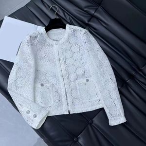 Chan 2024 Nieuwe CC -jassen voor vrouwen Hollow Out Camellia Jacket Designer Design Dames Designer Tops Women Jackets Dames Designer Jacket Women Dames jas geschenk