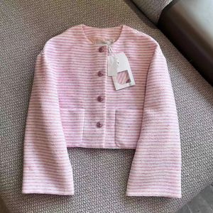 Chan 2024 Nieuwe jas dames topjassen voor vrouwen tweed roze designer kleding vrouwen nieuwe dames jas cc jas designer tops dames jassen damesketen tweed jas