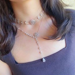 Chan 5 collier nouveau dans le collier de chaîne de bijoux fins de luxe pour les femmes pendentif pour femmes concepteur coeur les infinis de cameliaa