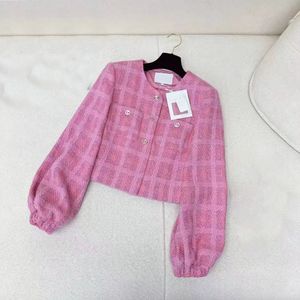 Chan CC Jacket 2024 Nieuwe jassen voor vrouwen Tweed Pink Nieuwe Designer Designer Dames Designer Tops Women Dames jas Jassen Dames Designer Jacket Dames Tweed Jacket Cadeau