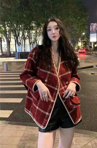 Chan Coats Designer Women2023 Nieuwe Winter Jacket Dames Designer Losse jas plus size Designer Fashion Long Style Tweed Jacket Designer Coat Women Christmas Cadeau