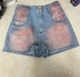 Chan home 2023 zomer nieuwe Denim shorts Merk Dames Jeans Gradiënt tie-dye Denim shorts broek casual OOTD modeontwerpers Moederdag geschenken