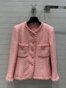 Chan home Nuevo 2023 primavera Chaqueta de marca para mujer OOTD hermosa Moda de grado superior otoño invierno Cadenas LOGOTIPO abrigo de tweed Abrigos de ocio cardigan cumpleaños Regalo del día de la madre