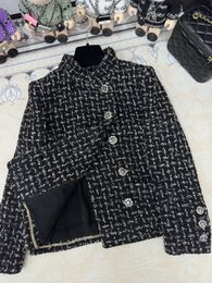 Chaquetas Chan 2024 CCCC abrigo para mujer abrigos nuevos chaquetas de diseñador para mujer ropa de diseñador chaqueta de invierno para mujer chaqueta de tweed con cadenas regalo de Navidad