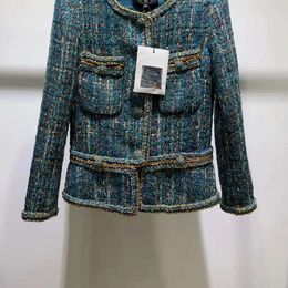 Chan New 2024 Damesmerk Jacket OOTD Designer Fashion Autumn Winter Chains CCC Tweed Coat Leisure Spring Camellia Patroon Coats Overcoat Cardigan Mother's Kg6