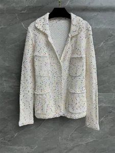 Chan Nieuw hoogwaardige jas 2024 Designer Design Dames CCC Sequins Jacket Jacket Designer Cardigan Jackets Womens Designer Sweater Sweater Dames Designer Jacket Women Cadeau