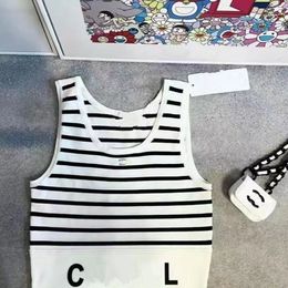 Chan Shirt Anagram-embroidered Women Tanks Chan Tops Two C Letters Designer Skirts Yoga Suit CHANNEL Dress Bra Vest Ladies Solid Vintage T Shirt 2313