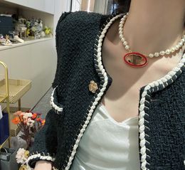 Chan Tweed de collar de lujo réplica de joyas finas de oro Diseñador de 18k para mujer regalo de San Valentín