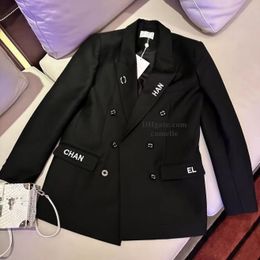 Chan Femmes Designer Costume Blazer Tide Marque Haute Qualité Rétro Créateur De Mode Chan Veste À Double Boutonnage Slim Plus Taille Vêtements Pour Femmes