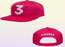Chance 3 Rappeur Baseball Cap Lettre broderie Snapbk Caps hommes Femmes Hip Hop Hat Street Fashion Gothic Gorros7570862