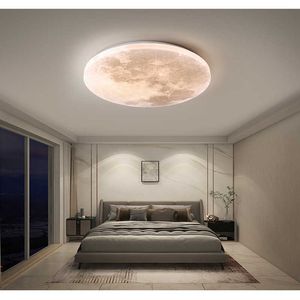 Lámpara de araña de 48W, Luna Led regulable para dormitorio, comedor, luces de techo, iluminación interior para el hogar, lámpara decorativa 0209