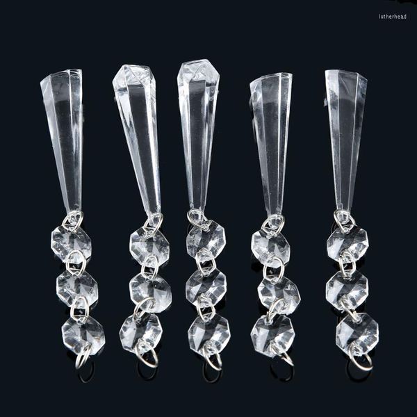 Araña de cristal 10/5/1 PC, guirnalda de cuentas acrílicas transparentes, suministros de boda colgantes, decoración, guirnalda decorativa