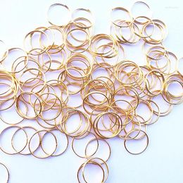 Lustre en cristal, 1000 pièces, anneaux ronds en acier inoxydable doré de 12mm, pièces de lustre à faire soi-même, perles de rideau, accessoires connecteurs