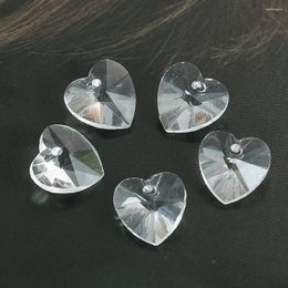 Lustre Crystal 10pc 15 mm laser Pristé Prism Love Cœur Cœur Garland Ridoire Bijoux Spacers Perles