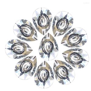 Lustre cristal 10 pièces larme d'ange clair prismes goutte avec anneaux verre lampe partie pendentif suspendus gouttes pièces bricolage