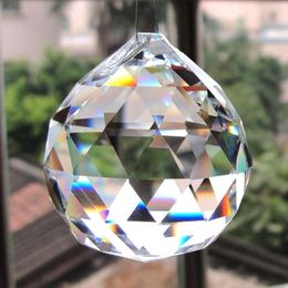 Lustre en cristal 10 pièces/lot, cristaux de verre transparents de 20mm pour lustres, boules suspendues à facettes, pièces de gouttes, décoration de la maison