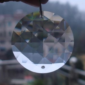 Kroonluchter kristal 10 stks/lot 45 mm ronde zon schijf rooster hanglijst glazen prisma voor zonnecatcher huis bruiloft marrige decoratie