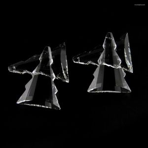 Kroonluchter kristal 10 stks/perceel 76 mm glas prisma onderdelen ornamenten hangende hangers kerstmas boomvorm voor huis suncatcherdecoratie