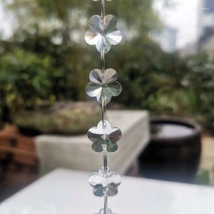 Crystal Crystal 14 mm Perles de fleur de fleur Prism 2 trôles en verre Suncatcher Pièces de suspension du mariage DÉCOR HAUTÉ