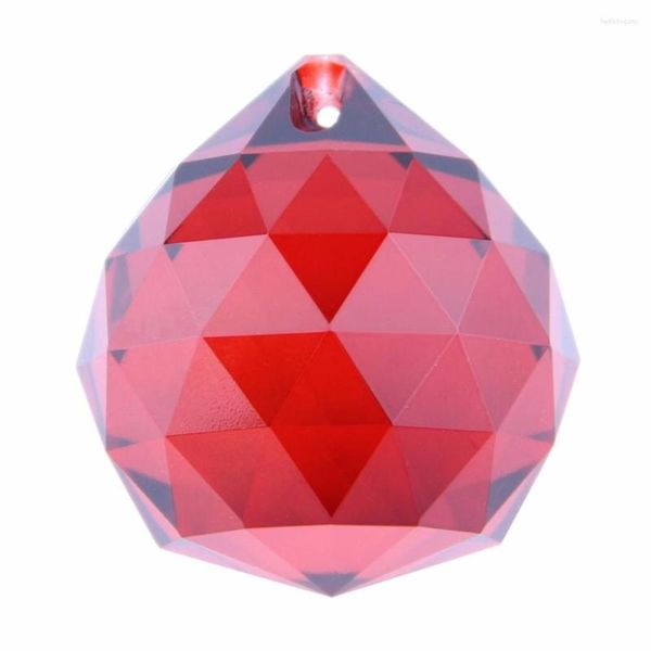 Araña de cristal 15/20/30/40mm S K9 bola roja/rosa/negra/ámbar para colgar colgantes de decoración