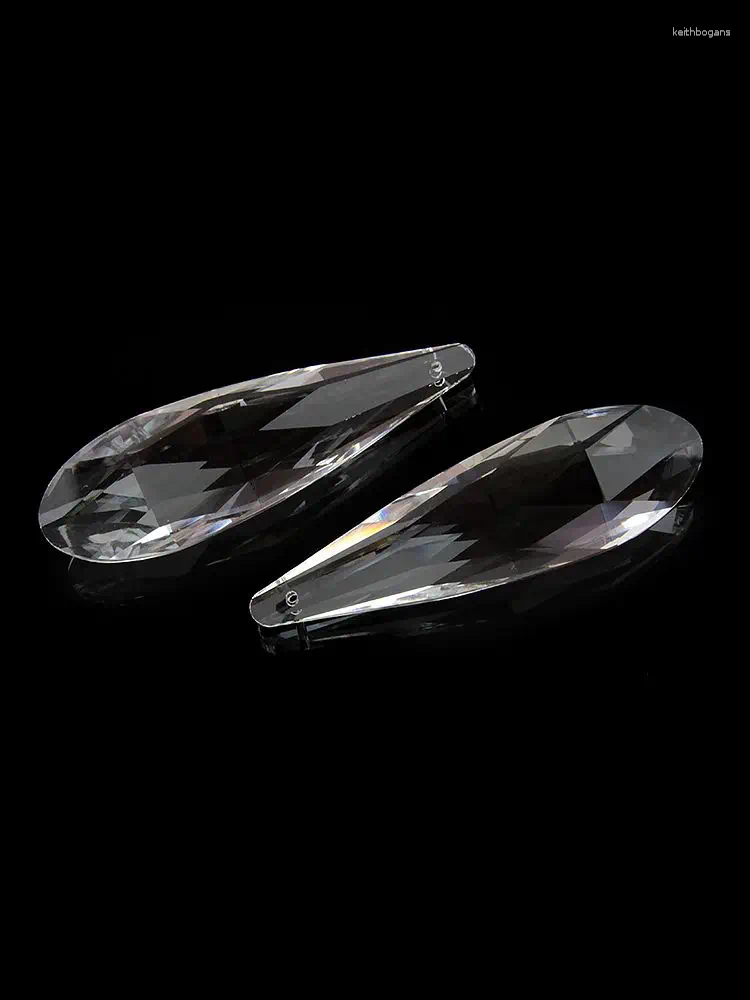 Chandelier Crystal 15pcs/lot 76mm Clear Faceted Prism Parts Lustre Pendant Part For DIY Party Home Wedding Decoration