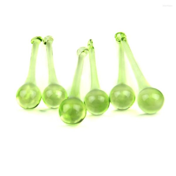 Lámpara de araña de cristal de 16x6, 0mm/20x80mm, Prisma de cristal verde, gotas de lluvia, colgantes modernos, piezas de iluminación para decoración del hogar