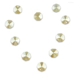 Candelier Crystal 2000 PCS Joyería china Champagne Beading 14 mm Facetd Glass Spacer Loose Octagon Beads Diy con un agujeros colgantes