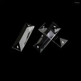 Chandelier Crystal 22x63mm Pendants à deux trous Drops Glass Traming Prism Drop Window Optical for Ornament