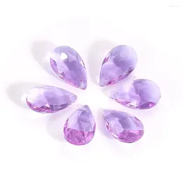 Lustre cristal 2pcs 28 mm ange larmes perles violettes pendantes pour la maison de la maison