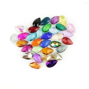 Lustre cristal 30 pcs/lot couleur mélangée 38mm fait poire forme/angle larme goutte rideau pendentif pour bricolage