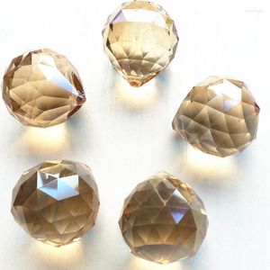 Lustre cristal 47 pièces 30mm Champagne boules à facettes pour pièces Feng Shui éclairage pendentifs prismes Suncatcher décoration de la maison
