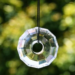 Lustre en cristal rond transparent de 50mm, accessoires de prisme attrape-soleil suspendu, décoration d'accessoires de photographie