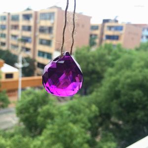 Lustre cristal 50 pcs/lot violet foncé 20mm K9 boules à facettes (anneaux gratuits) pièces en verre/Feng Shui pour la décoration intérieure