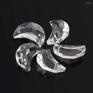 Chandelier Crystal 5pc 30 mm Facet Prism Moon Crescent Glass Bijoux Faire des charmes
