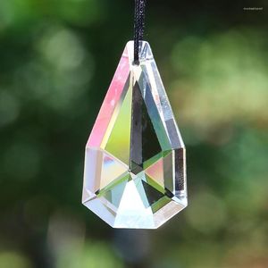 Cristal de lámpara de araña 5pc 50 mm transparente láser en forma de pera prisma prisma lámpara colgante de guirnalda cortina colgante de colgante decoración