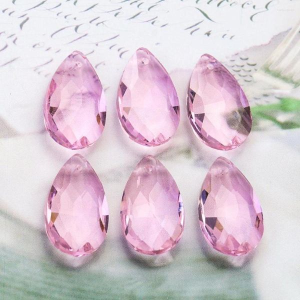 Lustre cristal 5 pièces 20mm clair rose ange larmes gouttes facettes prisme pièces maison mariage suspendus décor perle rideau pendentifs