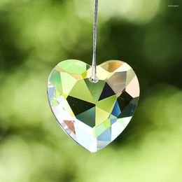 Lustre en cristal Transparent 27mm, pendentif en forme de cœur de pêche autrichien, attrape-soleil, décor à facettes, prisme en verre, perles d'amour, 5 pièces