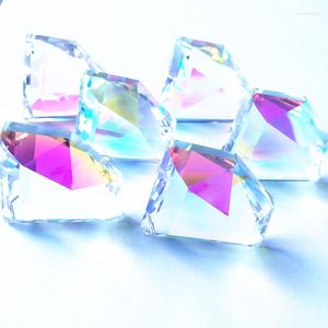 Araña de cristal 6 piezas de calidad superior AB 48 42 16 mm K9 Lámpara con forma de diamante Prisma de cristal Suncatcher Out Door Árbol de Navidad Decoración colgante