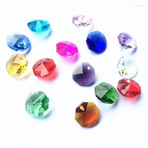 Kroonluchter kristal aankomst 2000 pcs/lot gemengde kleuren 14 mm k9 glazen achthoekige kralen in één gatonderdelen groothandel