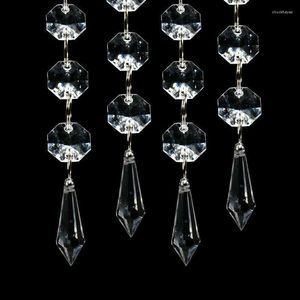Kroonluchter kristal camal 10 stks helder 38 mm druppel prisma's hangers achthoekige kraal hangende lamp verlichting onderdeel suncatchers strengen diy