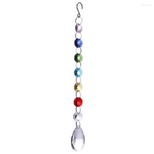Kroonluchter Crystal Camal 1 stks DIY Hangende kleurrijke achthoekige kralen Clear Prisms Suncatcher Licht String Hanger Drop Home Garden Ornament