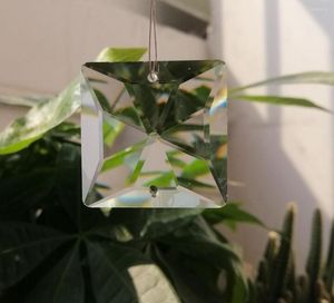 Kroonluchter kristal camal 5 stcs 32 mm 2 gaten gefacetteerde vierkante losse kralen hangende lampverlichting vervangende onderdelen suncatcher gordijn