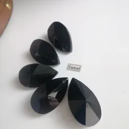 Lustre en cristal Camal 5 pièces 38mm pendentifs en forme de poire noire prismes goutte suspendue perle pour éclairage lampe pièces de mariage décor à la maison